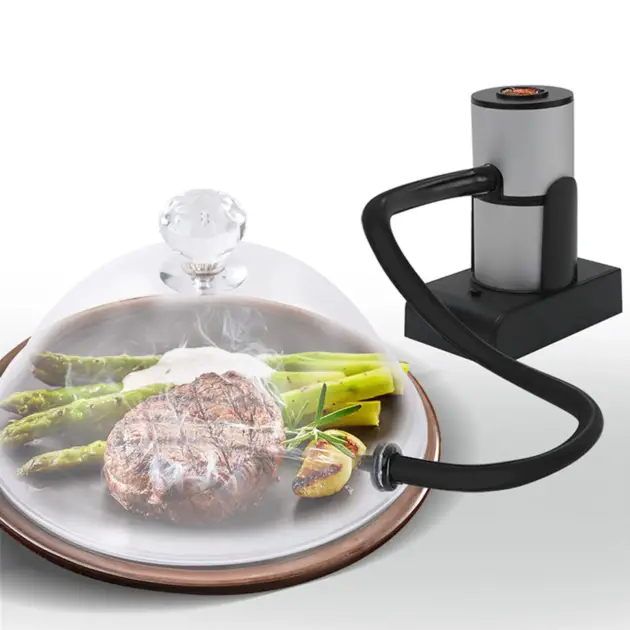 Molecular Cuisine Gourmet Smoked Hood Food Grade Lid Smoke Infuser Cold Smoke Generator Smoked Gun Accessories Kitchen Gadget