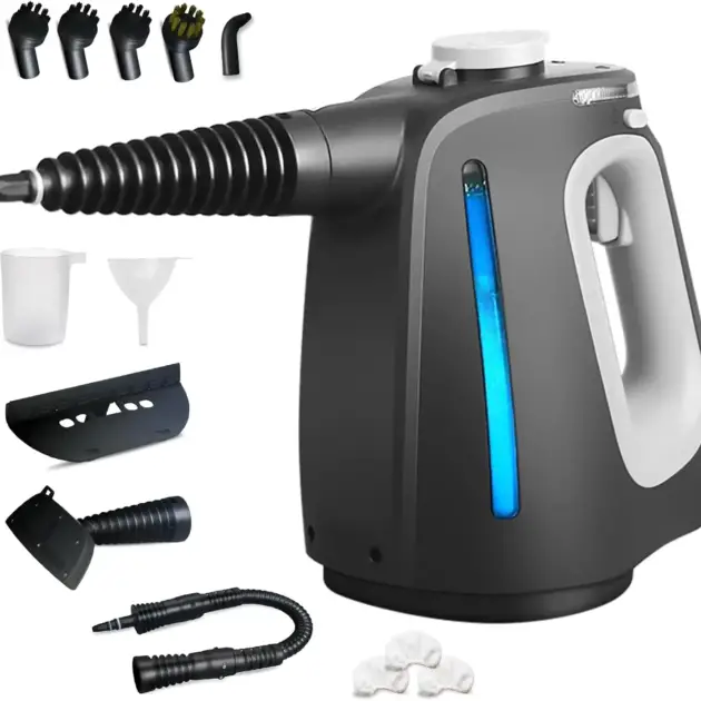 Portable Steam Cleaner with 14 Accessories, 1350W Multi-Purpose for Home, Car, Furniture & More