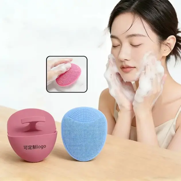 1 Pcs Soft Silicone Facial Cleaning Brush Shower Baby Massage Wash Pad Face Exfoliating Brushes Super Soft Sponges Scrubbers