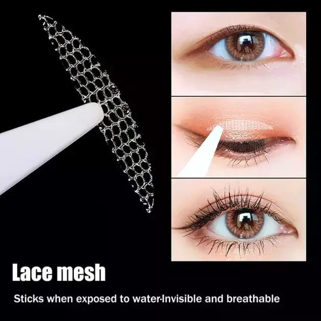 10Sheets Invisible Eye-Lifting Sticked Double Eyelid Lift Tape Sticker Eyelid Patches Beauty Tool Spray Water Instant Adhesive