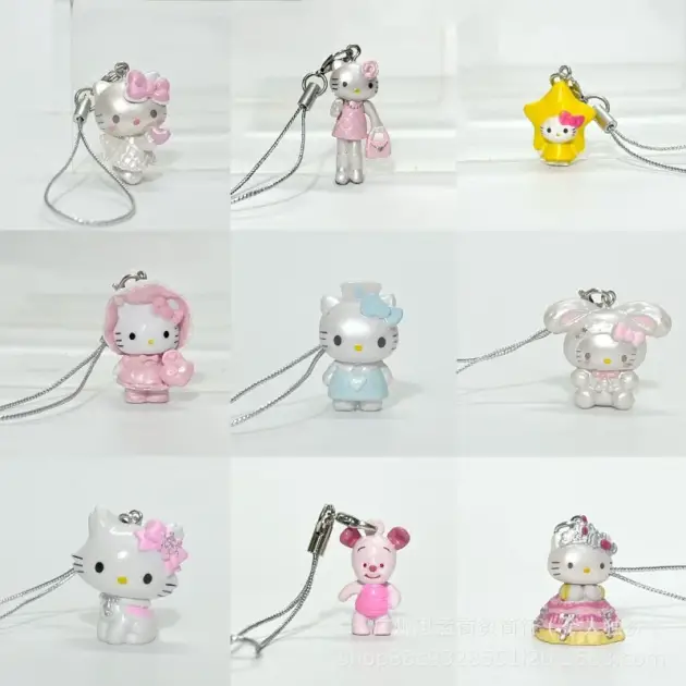 Hello Kitty Cartoon Doll Mobile Phone Rope Backpack Accessories Makeup Bag Pendants Children Women Kawaii Holiday Gift Wholesale