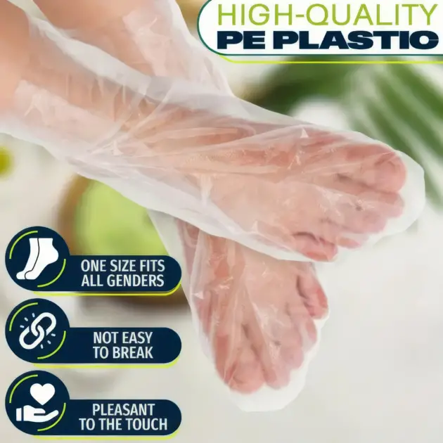 100Pcs Soft Transparent Disposable Foot Protectors Suitable For Daily Foot Skin Protection