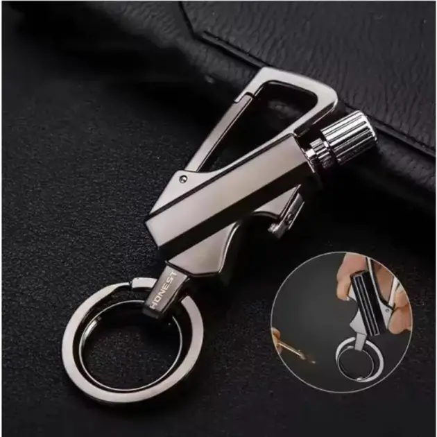 2026 Multifunctional Kerosenes Lighter Keychain Beer Bottle Opener Outdoor Portable Igniter Smoking Accessories Gadgets Men Gift
