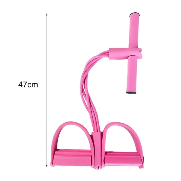 4/6-Tube 47cm Pedal Puller Resistance Band Elastic Yoga Sit-up Pull Rope Men Women Pedal Tensioner Exerciser Workout Equipment