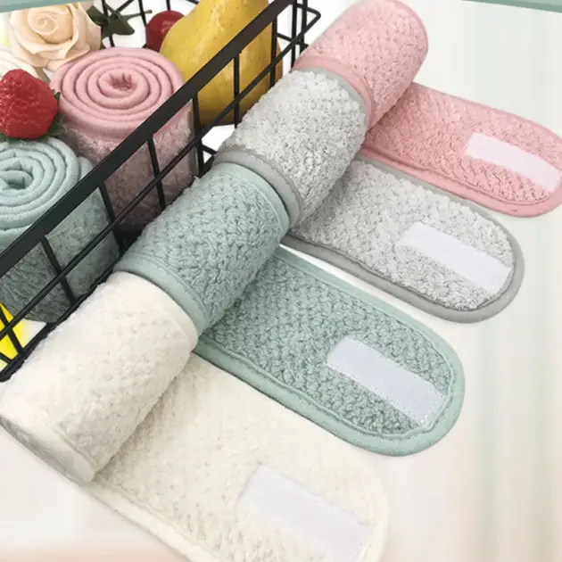 Adjustable Makeup Headband Hair Bands Wash Face Hair Holder Soft Toweling Bath SPA Facial Hairband Hair Accessories For Women