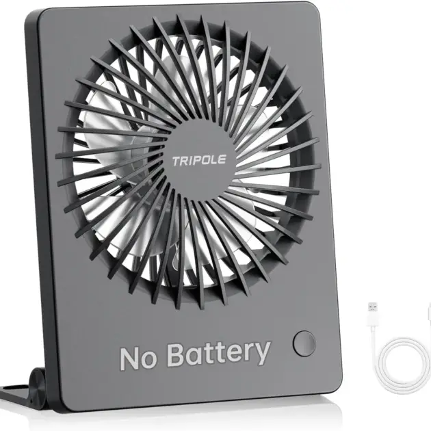 Mini Desk Fan USB Powered Portable Small Fan 3 Speeds Strong Airflow Table Fan for Travel Home Office Bedroom Desktop, 3.3ft