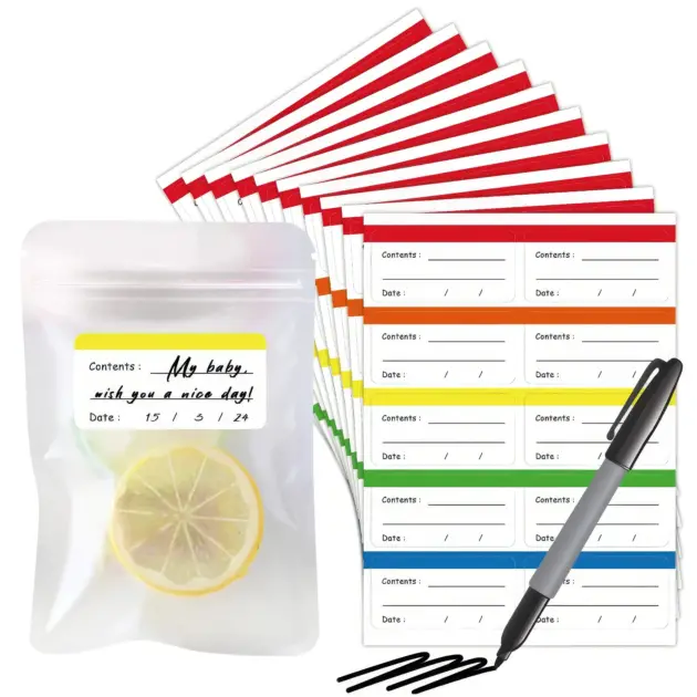 10pcs Beautiful and Durable Colored Food Sticky Notes Stickers Multi purpose Suitable for Daily Home Kitchen Food Storage Use