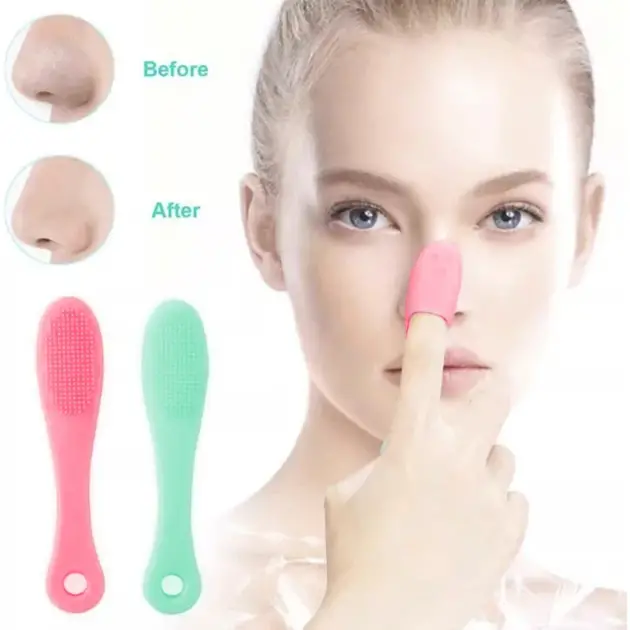 1 Pcs Silicone Nose Brush Cleanses Face Removing Blackheads Cleaning Nose Brush Cleaning Exfoliating Face Wash Brush Care Tool